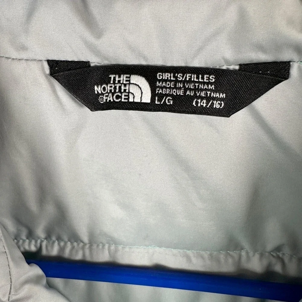 The North Face Vest Girls L 14/16 Teal Quilted Puffer Winter Outdoor Hiking‎